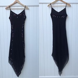 Betsey Johnson embroidered slip dress